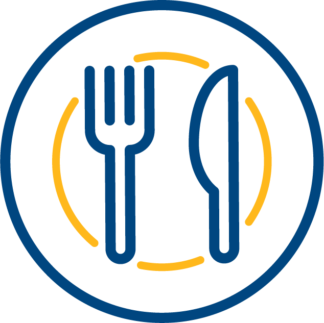 plate with utensils icon